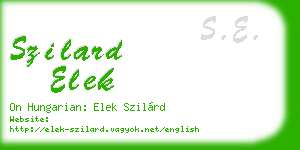 szilard elek business card